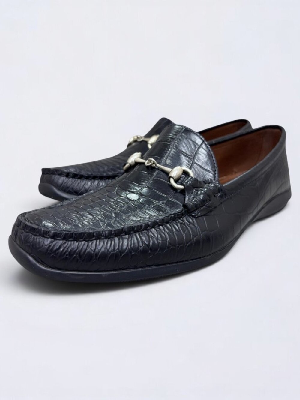 Allen Edmonds Grand Cayman Loafer Men's Size 11 D Black Leather Horsebit Shoes